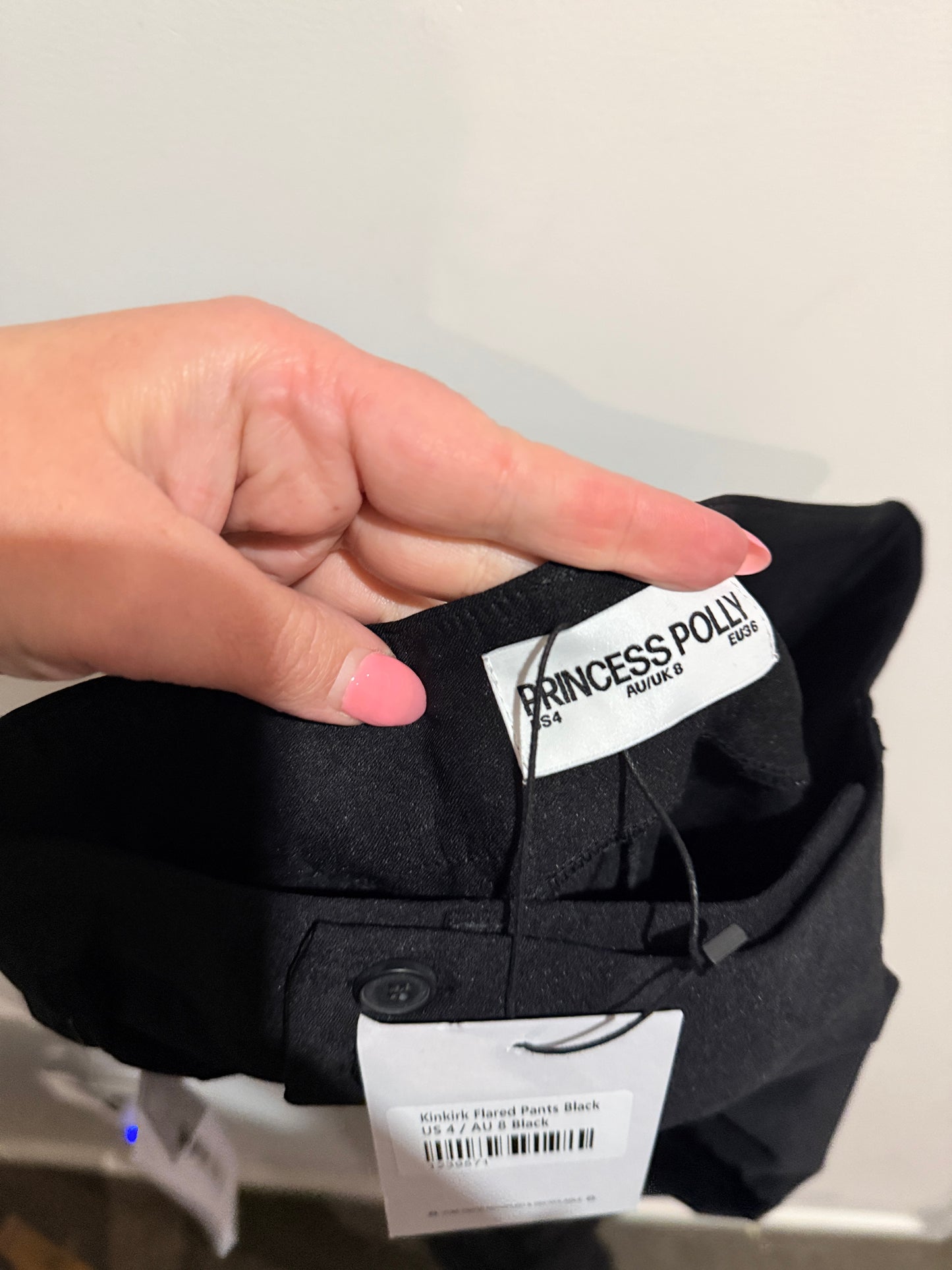 Princess Polly Kinkirk Flared Pants Black Size 8