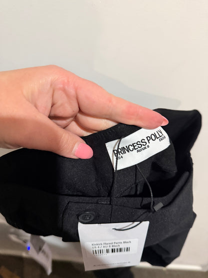 Princess Polly Kinkirk Flared Pants Black Size 8