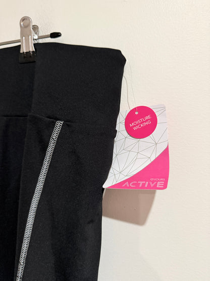 Yours Active Black High Waisted Performance Leggings Size 30–32