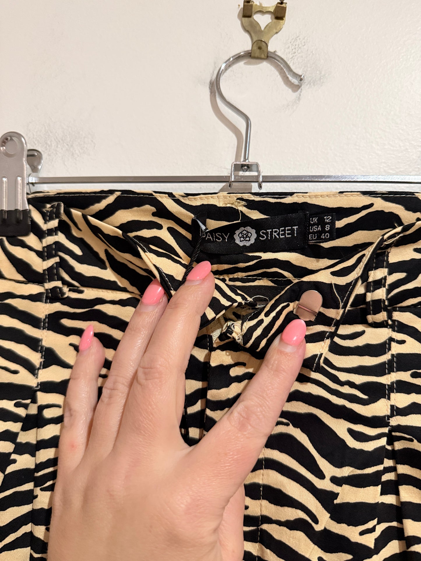 Daisy Street Zebra Print Trousers Size 12