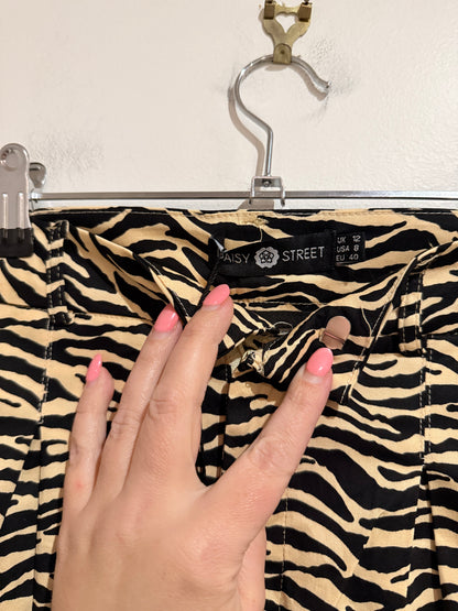 Daisy Street Zebra Print Trousers Size 12