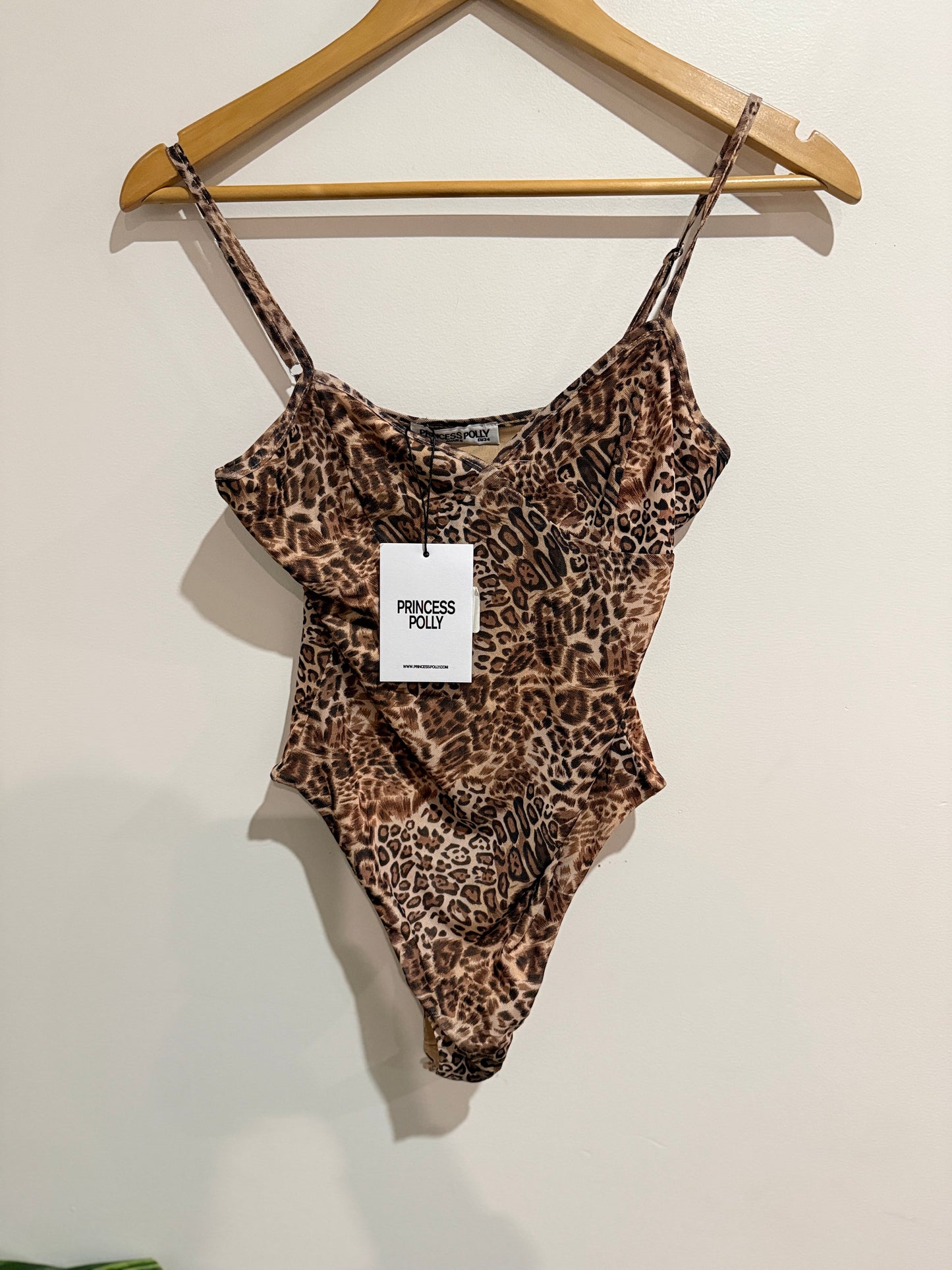 Princess Polly Elixia Leopard Bodysuit Size 6
