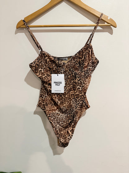 Princess Polly Elixia Leopard Bodysuit Size 6