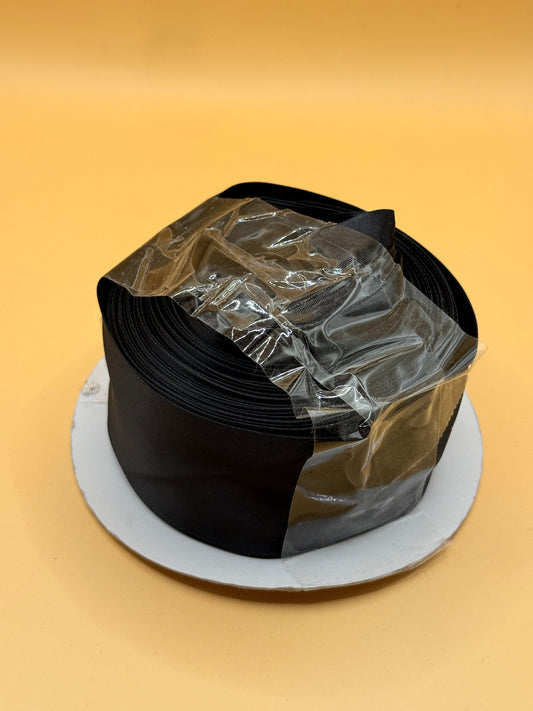 Black Grosgrain Ribbon Roll – 5cm Wide