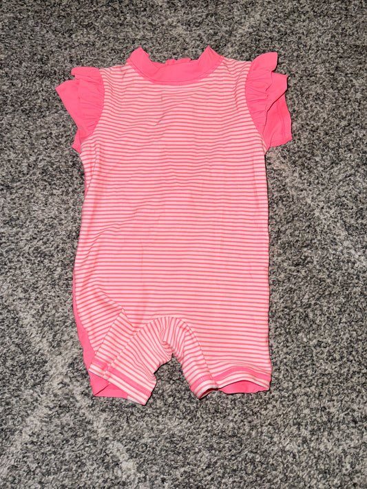 Girls Short Sleeve One-Piece Rash Suit - Size 0