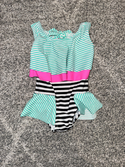 Girls One-Piece Frill Swimsuit - Size 0
