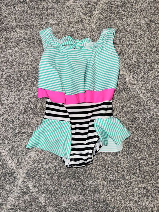 Girls One-Piece Frill Swimsuit - Size 0