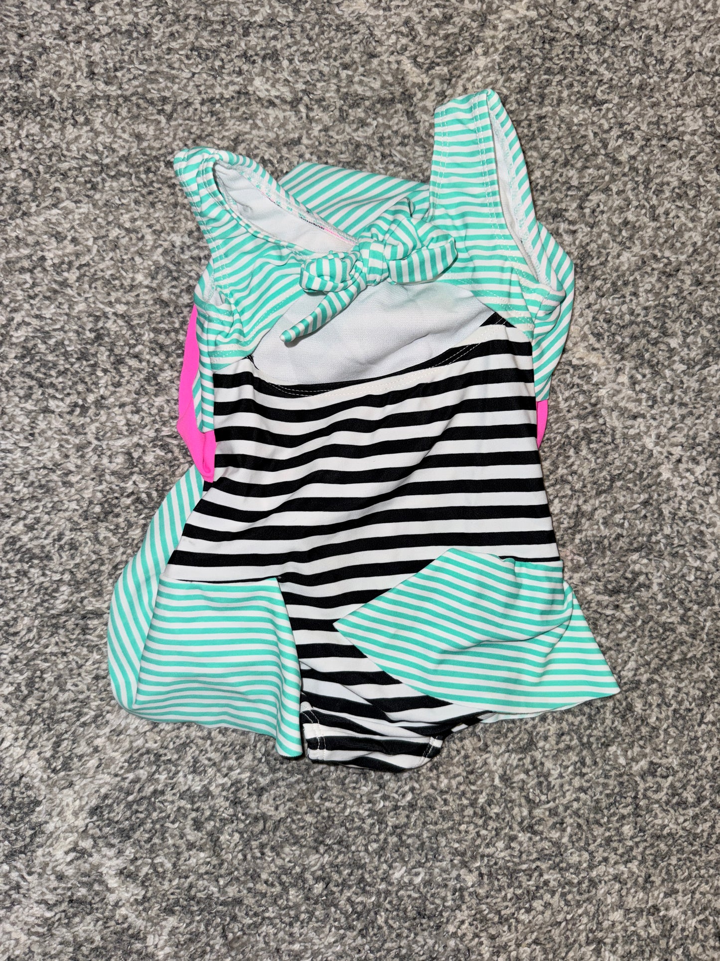 Girls One-Piece Frill Swimsuit - Size 0