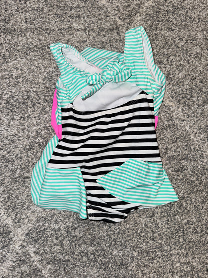 Girls One-Piece Frill Swimsuit - Size 0