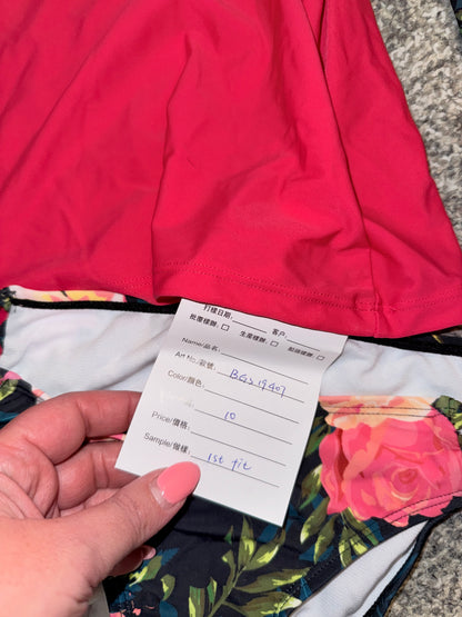 Girls Long Sleeve Rash Vest & Swim Bottoms Set Size 10