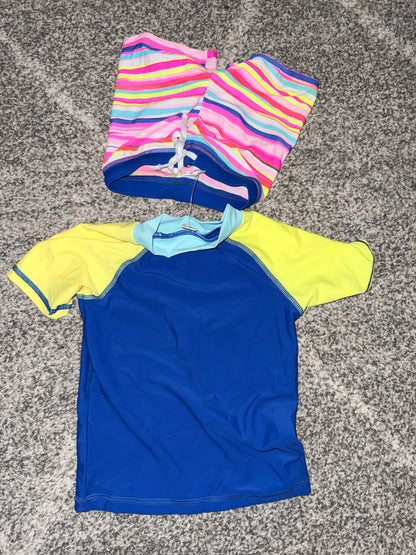 Boys Rash Vest & Board Shorts Swim Set Size 0