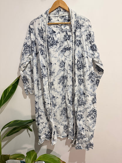 Printed Open Front Cotton Kimono