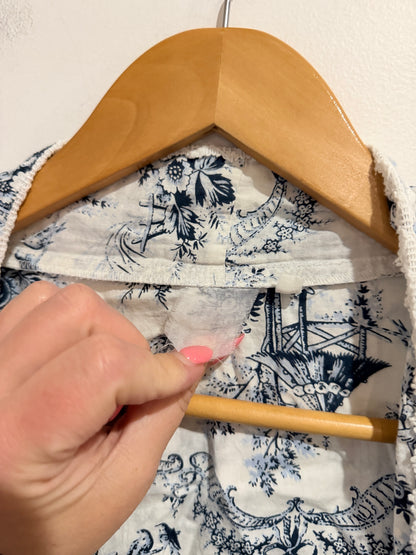 Printed Open Front Cotton Kimono