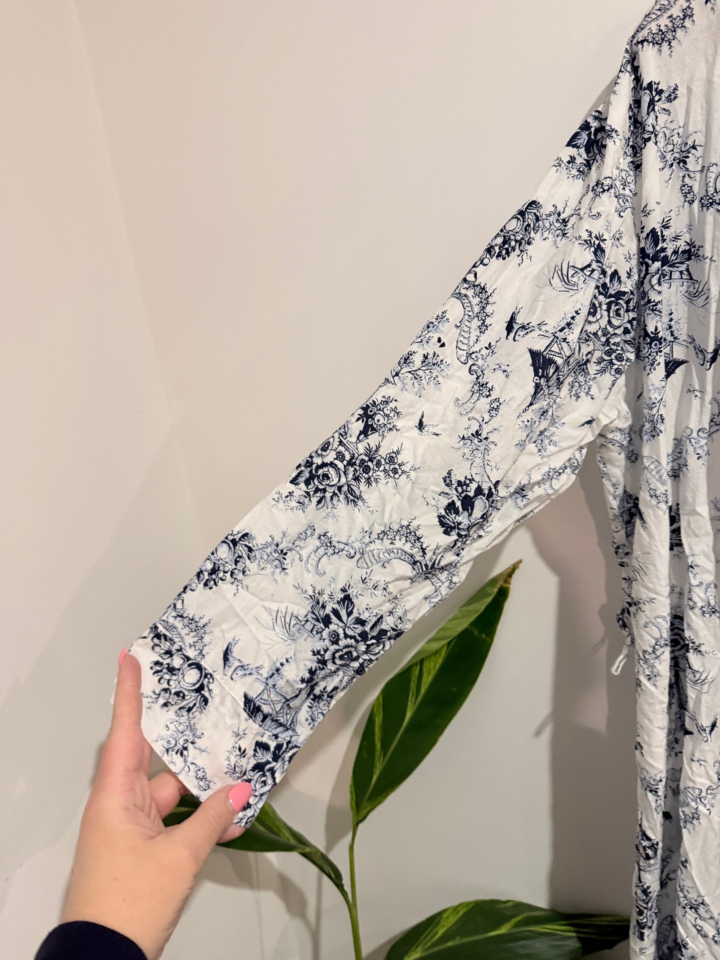 Printed Open Front Cotton Kimono