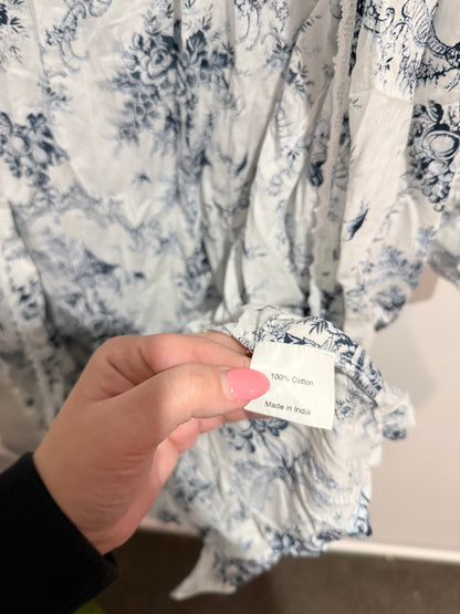 Printed Open Front Cotton Kimono