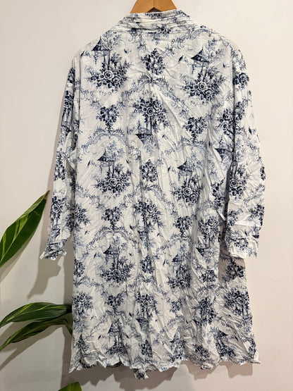 Printed Open Front Cotton Kimono