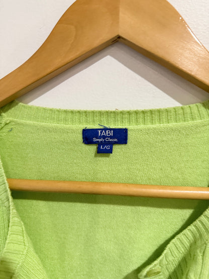 Tabi Cable Knit Acrylic Cardigan - Size L