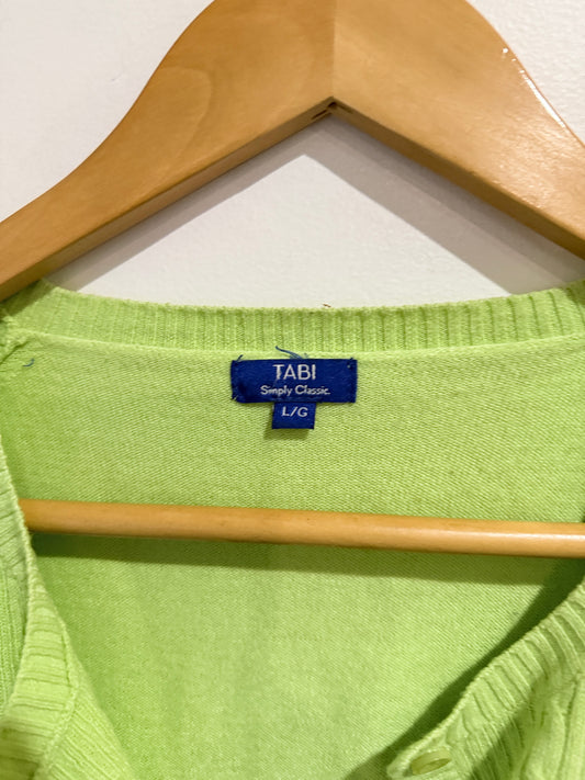 Tabi Cable Knit Acrylic Cardigan - Size L