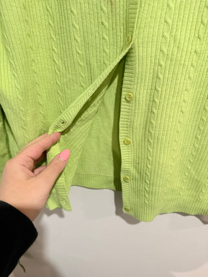 Tabi Cable Knit Acrylic Cardigan - Size L