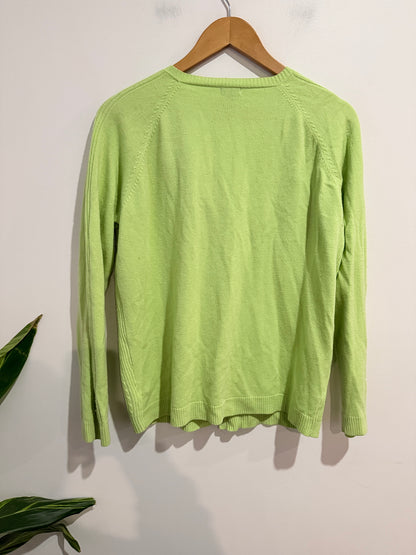 Tabi Cable Knit Acrylic Cardigan - Size L