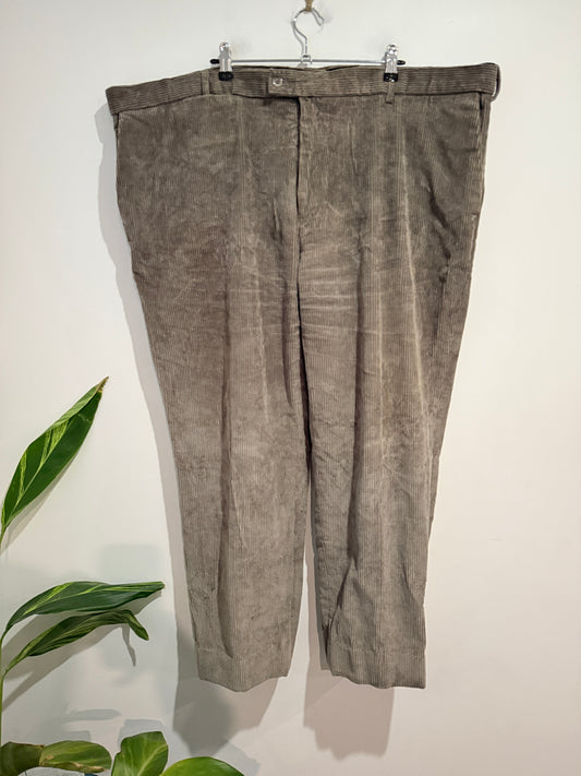 Farah Classic Corduroy Trousers Taupe - Size 122W 84L