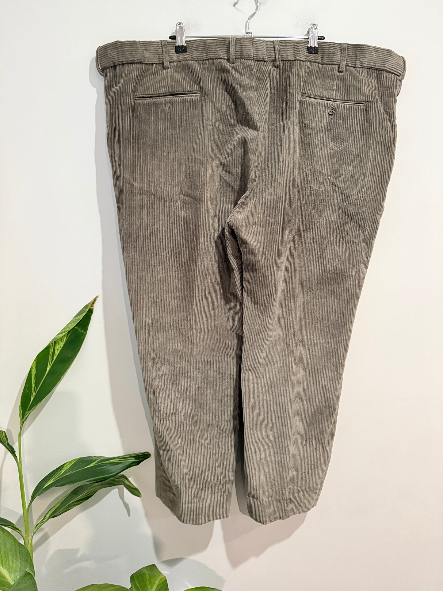 Farah Classic Corduroy Trousers Taupe - Size 122W 84L