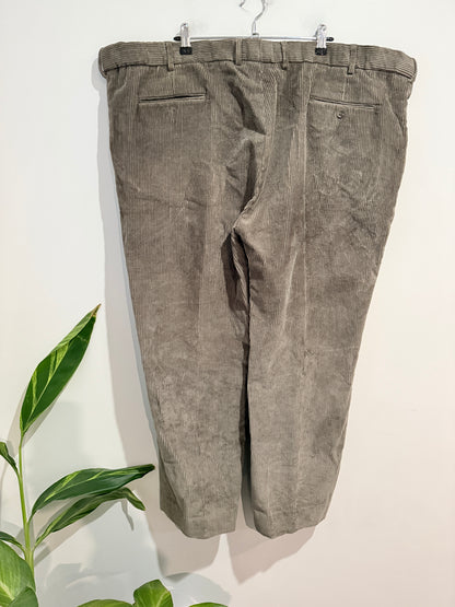 Farah Classic Corduroy Trousers Taupe - Size 122W 84L