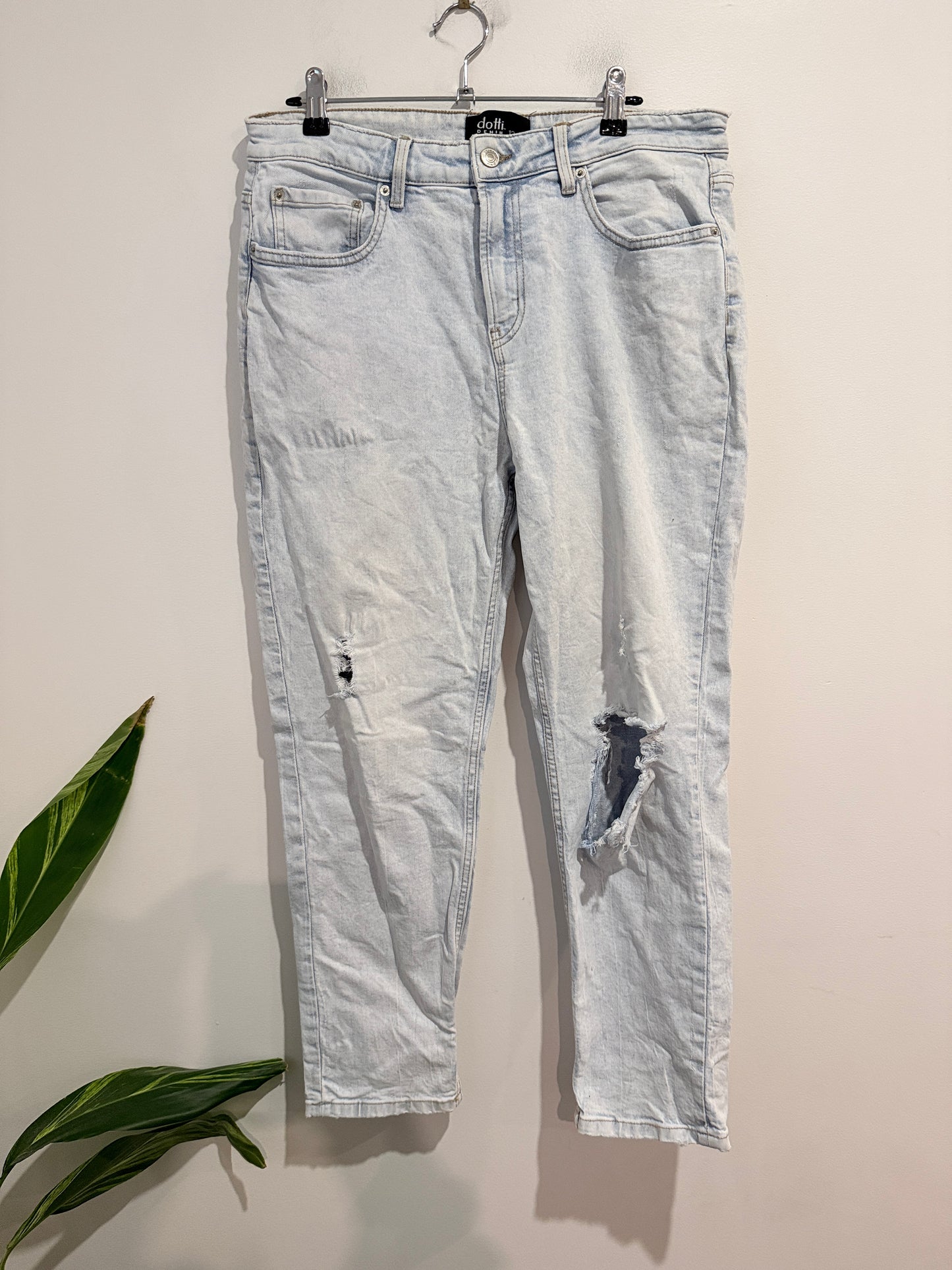 Dotti Denim Distressed Light Wash Jeans - Size 12