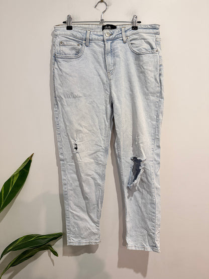 Dotti Denim Distressed Light Wash Jeans - Size 12