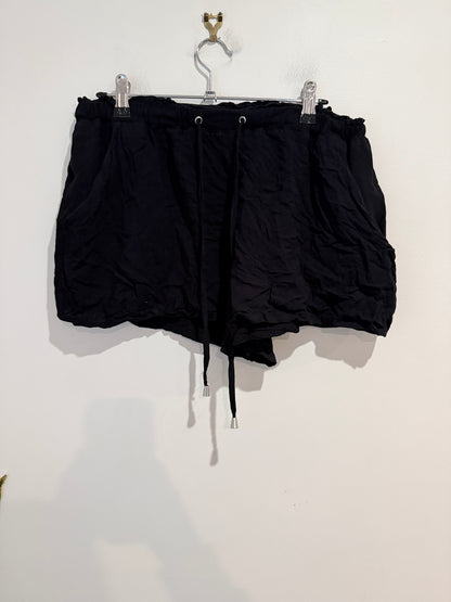 NOW Viscose Drawstring Shorts Black - Size 14