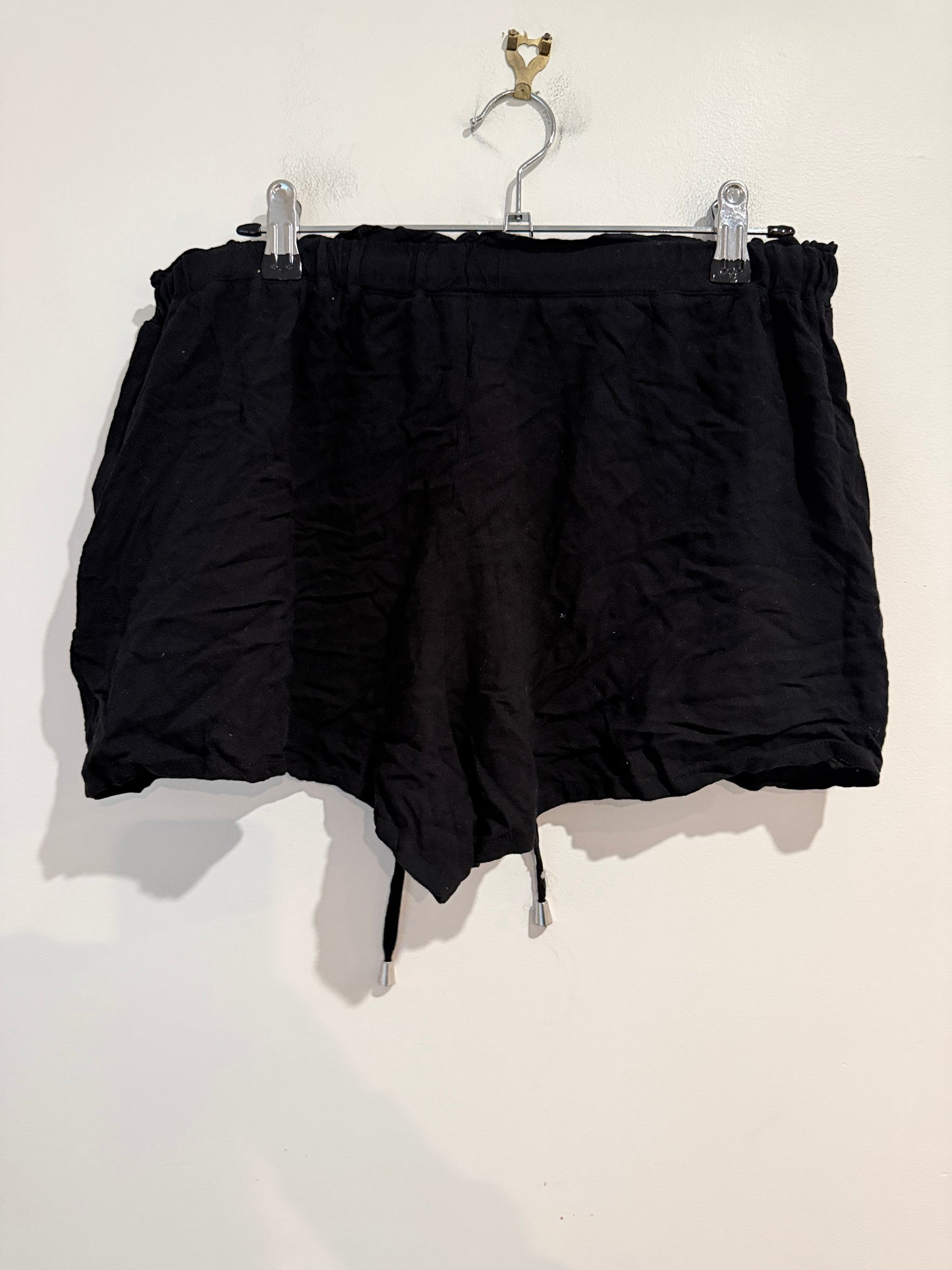 NOW Viscose Drawstring Shorts Black - Size 14