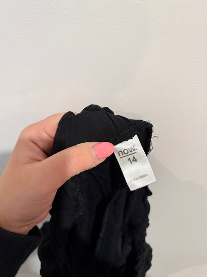 NOW Viscose Drawstring Shorts Black - Size 14
