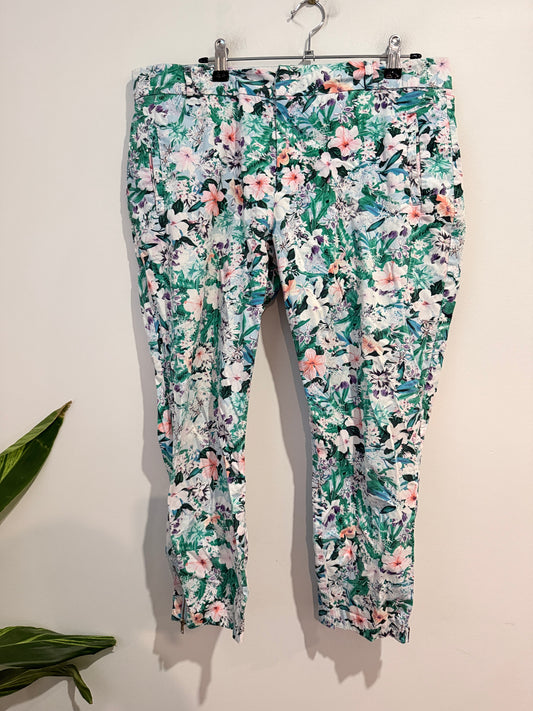 Emerge Floral Print Pants - Size 14