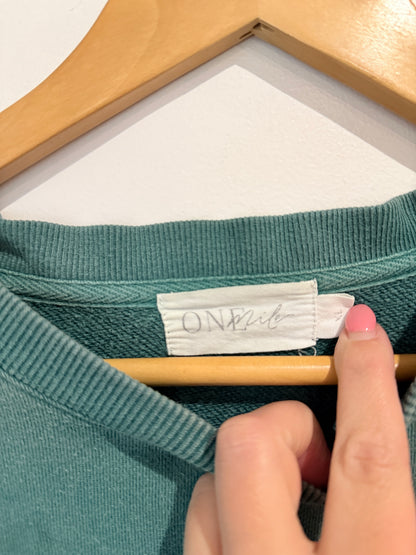 One Mile The Label Green Embroidered Sweatshirt - Size XL