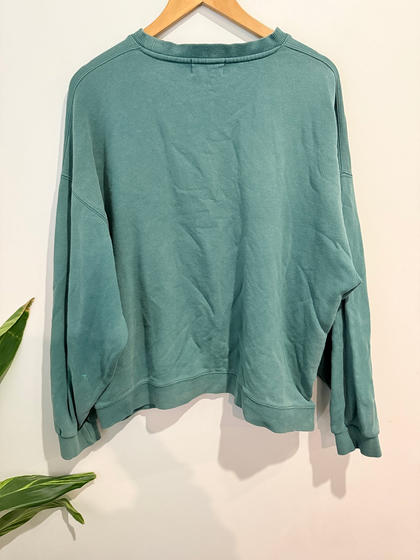 One Mile The Label Green Embroidered Sweatshirt - Size XL