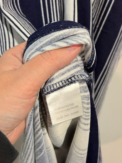 Mirrou Navy & White Striped Slip Dress - Size M
