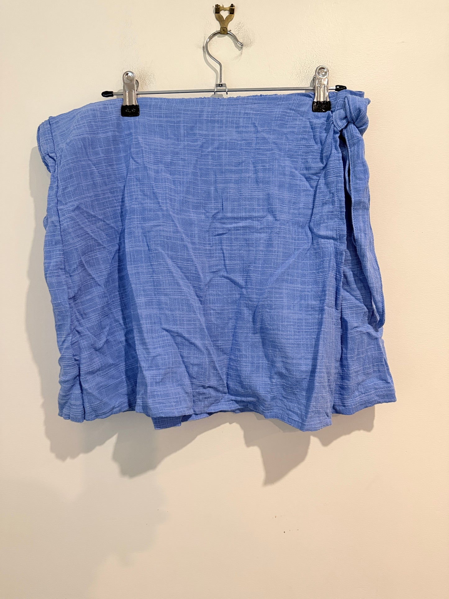 Anko Blue Textured Wrap Skirt - Size 16