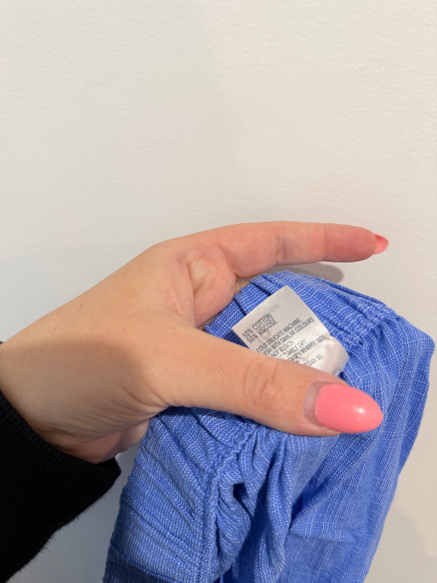 Anko Blue Textured Wrap Skirt - Size 16