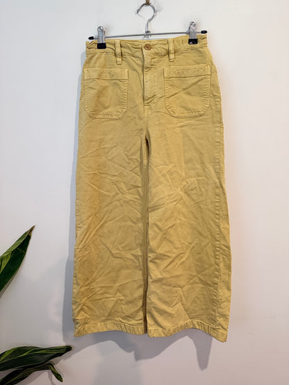 Point Sur Wide Leg Pants - Mustard Yellow - Size 24 / 66cm Waist