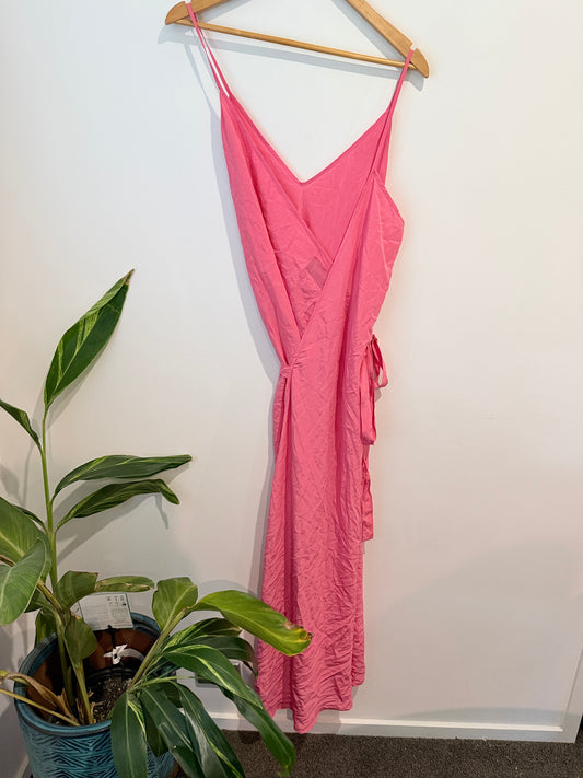 Miss Crabb Pure Silk Slip Dress - Pink - One Size / 61cm U/Arm