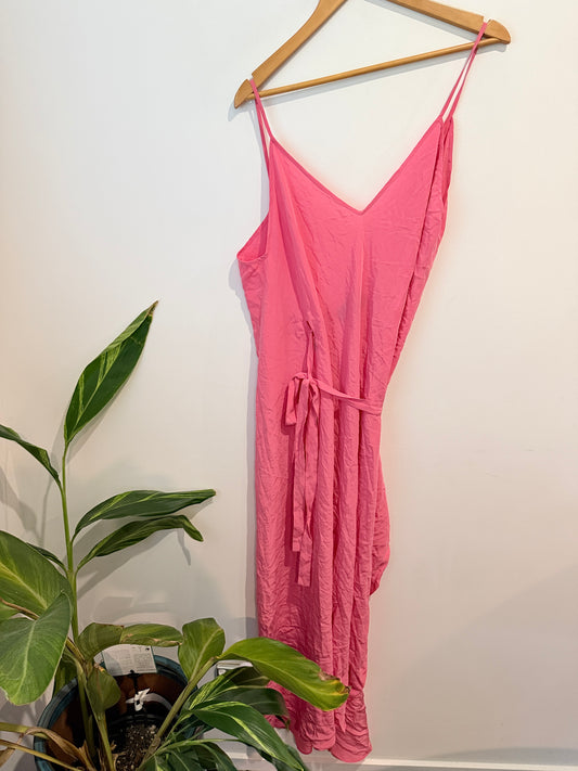 Miss Crabb Pure Silk Slip Dress - Pink - One Size / 61cm U/Arm