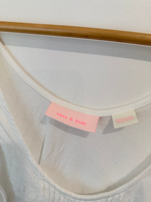 Sass & Bide Cotton Silk Tank Top - White - Size XXS