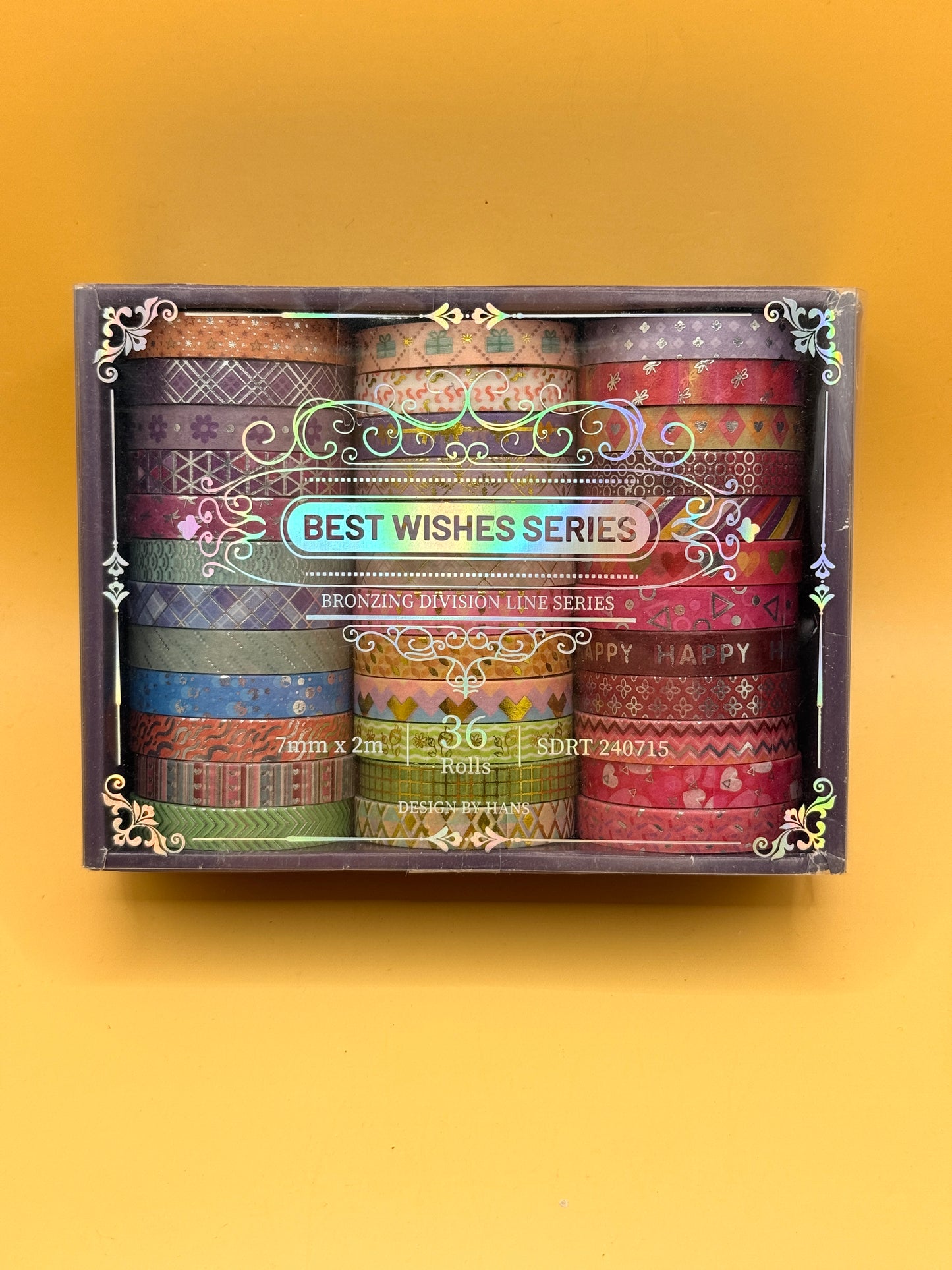 Best Wishes Series 36-Roll Washi Tape Set
