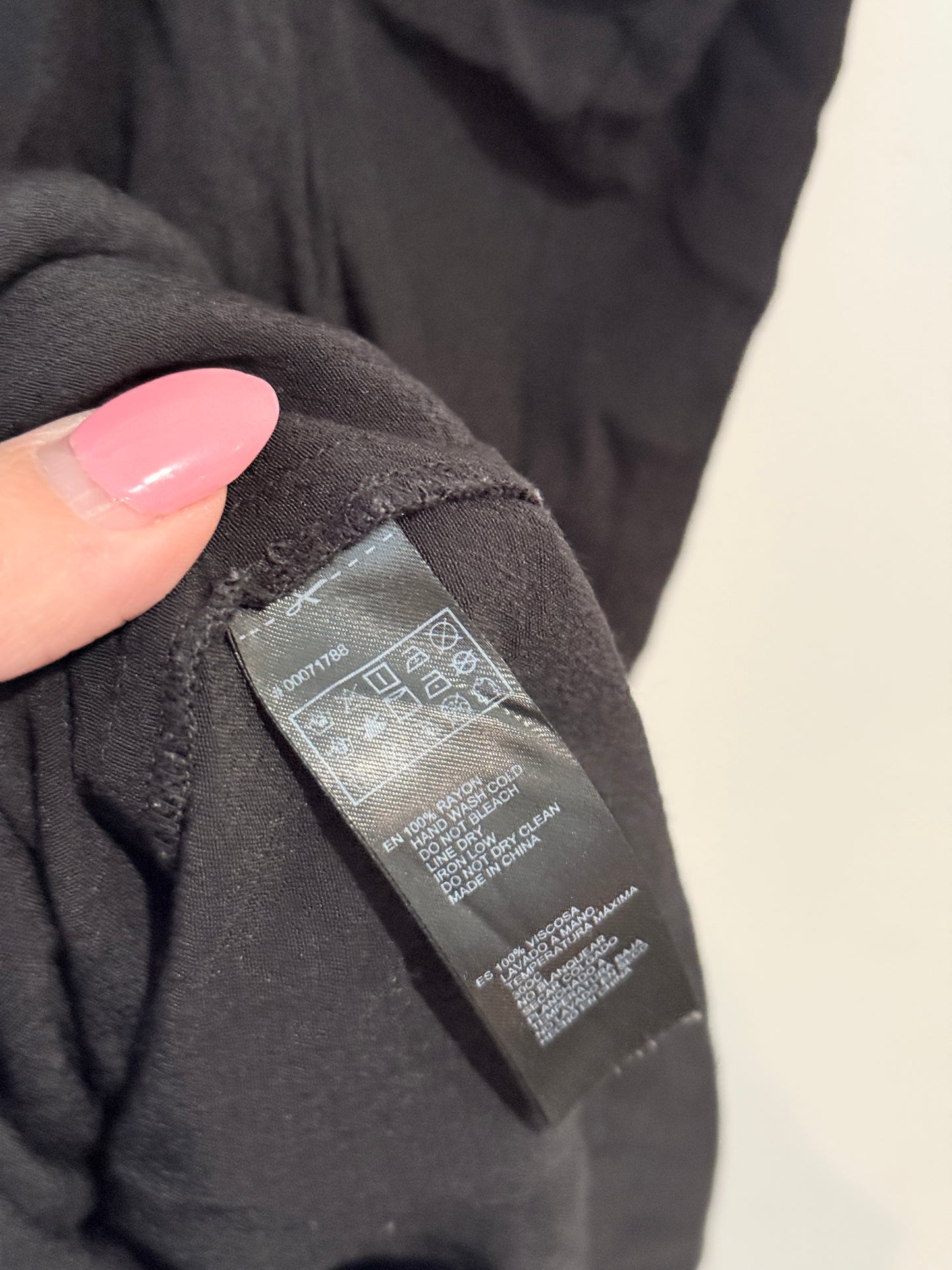 Forever 21 Rayon Slip Dress - Black - Size S
