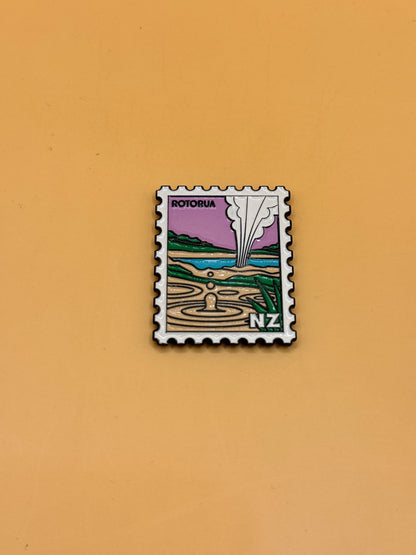 Rotorua New Zealand Stamp-Style Fridge Magnet