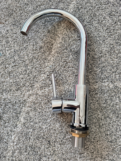 Watermark Chrome Gooseneck Kitchen Mixer Tap – Single Lever