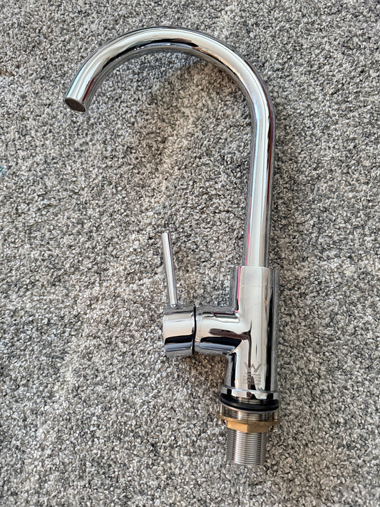 Watermark Chrome Gooseneck Kitchen Mixer Tap – Single Lever