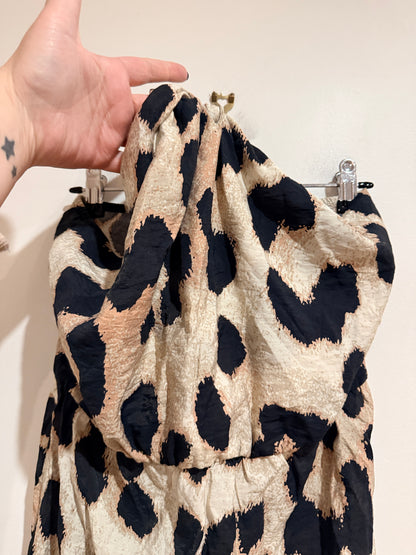 H&M Leopard Print Halter Mini Dress - Size S