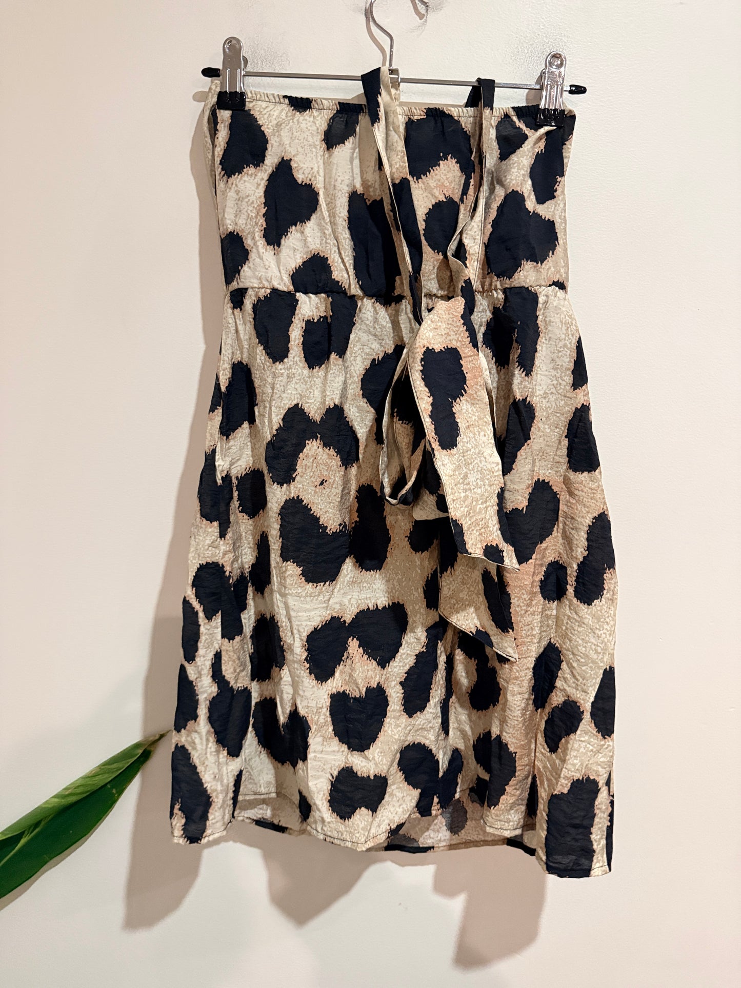 H&M Leopard Print Halter Mini Dress - Size S