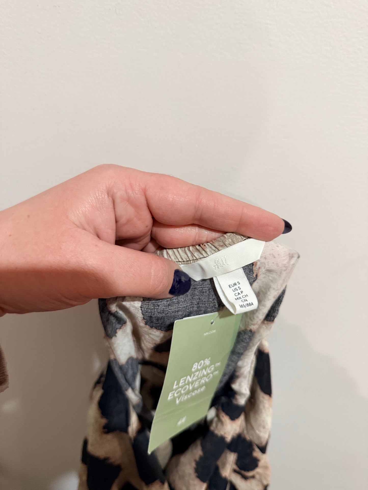 H&M Leopard Print Halter Mini Dress - Size S